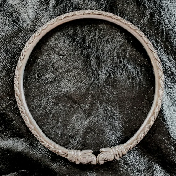 Vintage Unisex Sterling Silver Tribal Cuff Bracelet - Picture 5 of 5